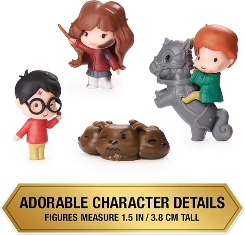 Wizarding World Harry Potter, Micro Magical Moments Scene Gift Set with Exclusive Harry, Hermione, Ron, Fluffy Action Figures & Case, Kids Toys in Saudi Arabia