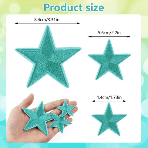 15PCS Star Iron on Patches, Embroidered Repair Patch, Star Sew On/Iron On Patch Applique for Clothes, Dress, Hat, Jeans, Backpacks, Jackets, DIY Accessories (White) in Saudi Arabia
