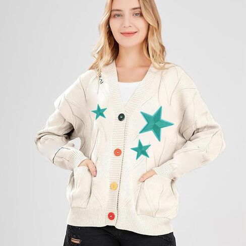 15PCS Star Iron on Patches, Embroidered Repair Patch, Star Sew On/Iron On Patch Applique for Clothes, Dress, Hat, Jeans, Backpacks, Jackets, DIY Accessories (White) in Saudi Arabia
