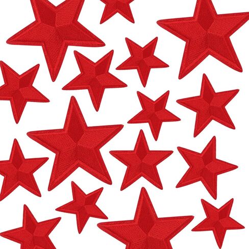 15PCS Star Iron on Patches, Embroidered Repair Patch, Star Sew On/Iron On Patch Applique for Clothes, Dress, Hat, Jeans, Backpacks, Jackets, DIY Accessories (White) in Saudi Arabia
