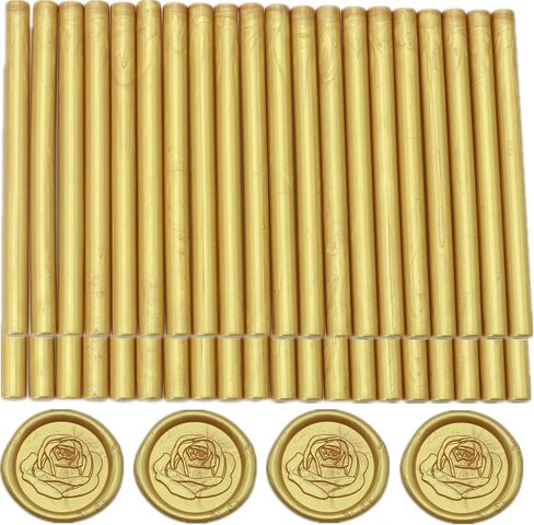 Wax Seal Sticks Light Gold, WAXNAGO 40 pcs Glue Gun Wax Sealing Sticks for Wax Seal Stamp, Mini Wax Gun Sticks for 0.28 Glue Gun, Wedding Sealing Wax Sticks (Light Gold) in Saudi Arabia