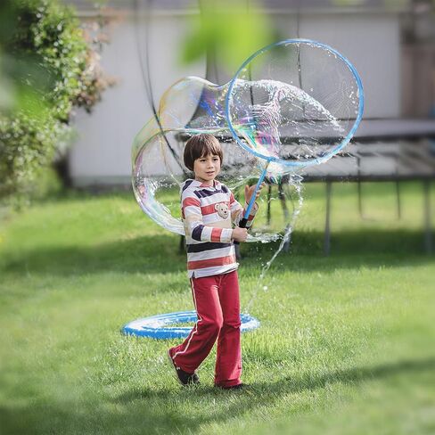 Large Bubble Wands Kit with 12 oz Concentrated Bubble Solution for Huge Bubble Wand, Bubble Wands Large Toys Bubbles for Kids Outside (Giant Bubble Wand Set+Matching Bubble Solution) in Saudi Arabia
