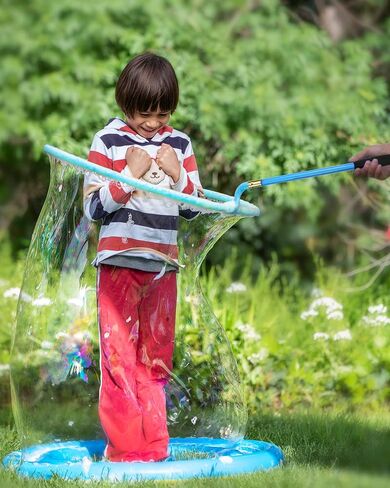Large Bubble Wands Kit with 12 oz Concentrated Bubble Solution for Huge Bubble Wand, Bubble Wands Large Toys Bubbles for Kids Outside (Giant Bubble Wand Set+Matching Bubble Solution) in Saudi Arabia
