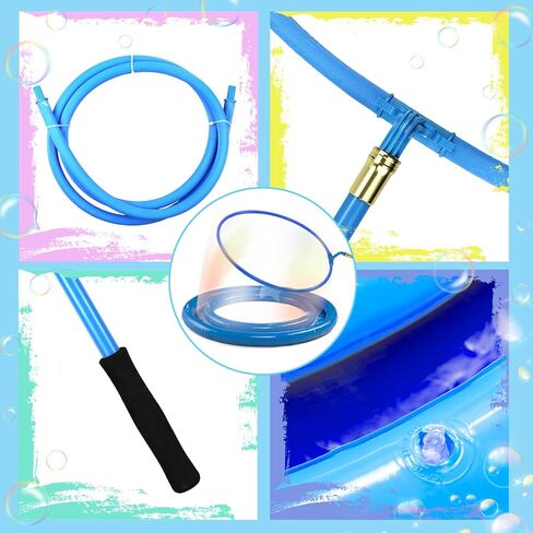 Large Bubble Wands Kit with 12 oz Concentrated Bubble Solution for Huge Bubble Wand, Bubble Wands Large Toys Bubbles for Kids Outside (Giant Bubble Wand Set+Matching Bubble Solution) in Saudi Arabia