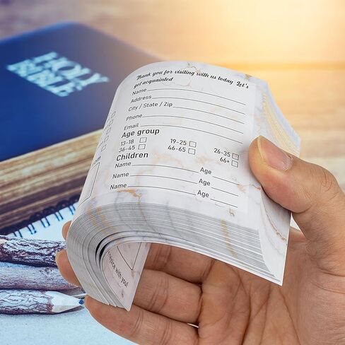 180 Pieces Church Visitor Cards Bulk Marble Decorative Prayer Request and Welcome Postcard for Greeting 3 X 5 Inches in Saudi Arabia