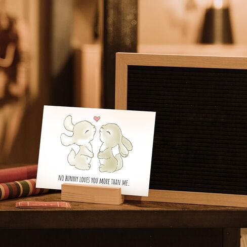 Funny Animal Pun Easter Card for Wife Husband Girlfriend Boyfriend, Cute birthday Card for Daughter Son, Love card, No Bunny Loves You More Than Me in Kuwait