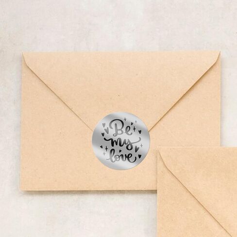 Silver Thermal Labels Vinyl 2 Inch Self-Adhesive Metallic Direct Dot Stickers Roll Waterproof Circle Decals Printable Name Tag for QR Code DIY Address 300 PCS in Saudi Arabia