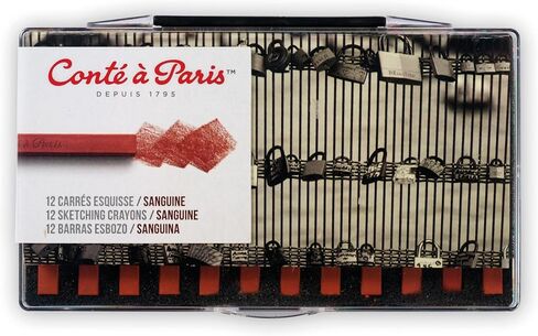 Conté à Paris Sketching Crayons Set with 12 Assorted Colors in Kuwait