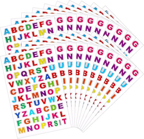 1400 قطعة ملصقات أبجدية ملونة 20 ورقة ملونة ملصقات رأس المال ملصقات ملصقات ملصقات لامعة ملصقات لامعة لزجاجة المياه بطاقات المعايدة لخلاصات الفنون والحرفية لوازم الحرف in Kuwait