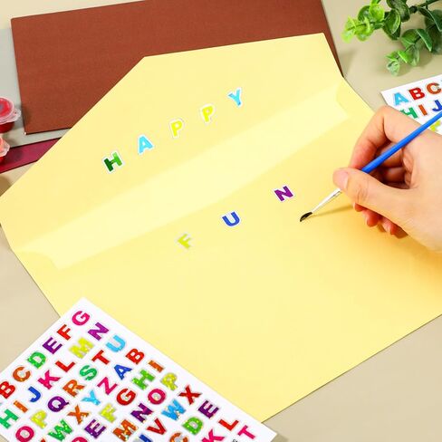 1400 قطعة ملصقات أبجدية ملونة 20 ورقة ملونة ملصقات رأس المال ملصقات ملصقات ملصقات لامعة ملصقات لامعة لزجاجة المياه بطاقات المعايدة لخلاصات الفنون والحرفية لوازم الحرف in Kuwait