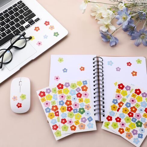ملصقات زهرة Simarro 585pcs للأطفال ، ملصقات صغيرة ذاتية اللصق ، شارات زهرة مقاومة للماء لزجاجة المياه ، الكمبيوتر المحمول ، السيارة ، حالة الهاتف المحمول ، حرفة فنية ومكافآت فئة in Kuwait