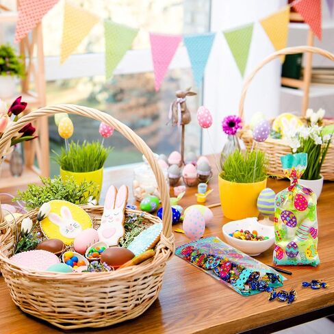 Chuangdi 100 Pack Easter Treat Acags Bunny Cellophane Bag Bag Easter Egge Goodie Goyikes Gift for Party Form in Kuwait