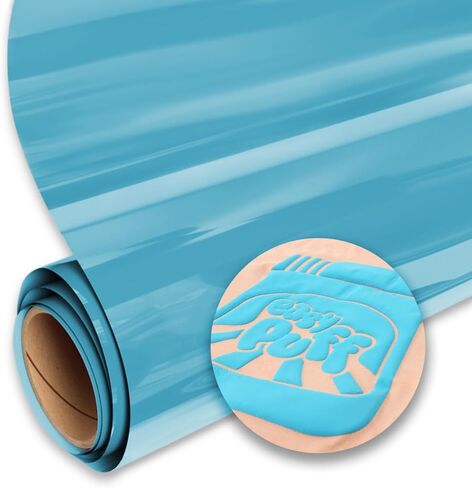 Siser Easy Puff HTV 11.8"x5ft - Puffy Heat Transfer Vinyl (Sky) - Compatible with Siser, Cricut, and Silhouette Cutters – CPSIA Certified in Saudi Arabia