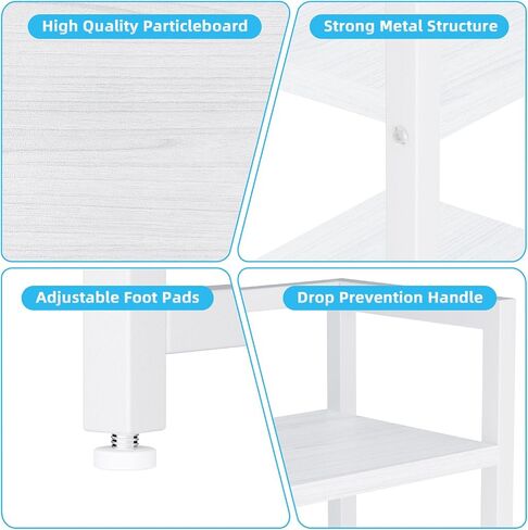 Marbrasse Desk Shelf مع درج ، 40 بوصة قفص مكتب لرصد الكمبيوتر ، رف المكتب لأعلى مكتب ، رف تخزين الكتب على سطح المكتب الخشبي للمكتب المنزلي - بني داكن. in Kuwait