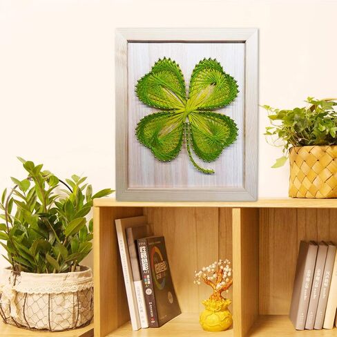 youfu diy string art kit للبالغين ، والمراهقين ، والمبتدئين ، والأطفال. تشمل جميع الملحقات اللازمة والإطار ، مجموعة الحرف الكبار ، زخارف الجدار المنزلي هدية فريدة من نوعها (البرسيم المكون من أربع أوراق) in Kuwait