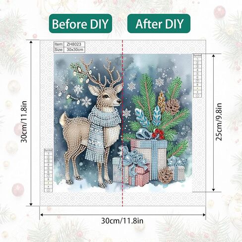 Diamond Art Painting Kits for Adults, 5D Special Shape Diamond Art Kits for Beginners, Crystal Rhinestones Diamond Painting for Home Wall Christmas Decoration Gift 12×12 inch, Grandma Christmas tree in Kuwait