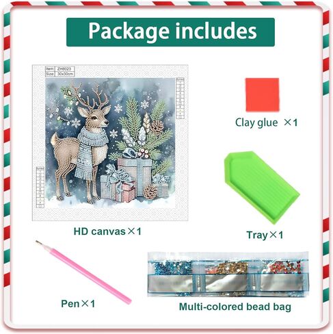 Diamond Art Painting Kits for Adults, 5D Special Shape Diamond Art Kits for Beginners, Crystal Rhinestones Diamond Painting for Home Wall Christmas Decoration Gift 12×12 inch, Grandma Christmas tree in Kuwait