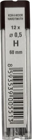 Koh-I-Noor Rapidomatic Lead Refills, 0.5mm Dia., H Degree, 12 Leads/Pack in Saudi Arabia