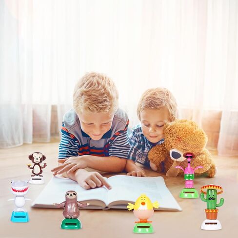 6 PCS Dancing Monkey Toy Solar Powered Dancing Animal Dolls يتأرجح الرسوم المتحركة الراقصة الراقصة النافذة Sun Casher Decor in Kuwait
