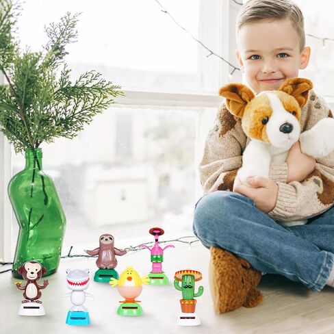 6 PCS Dancing Monkey Toy Solar Powered Dancing Animal Dolls يتأرجح الرسوم المتحركة الراقصة الراقصة النافذة Sun Casher Decor in Kuwait
