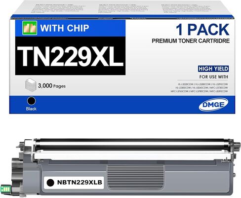 TN229XL Black Toner Cartridge Compatible with Brother MFC-L3780CDW HL-L3280CDW HL-L3220CDW MFC-L3720CDW HL-L3295CDW HL-L3300CDW Printers(1 Pack TN229) in Saudi Arabia