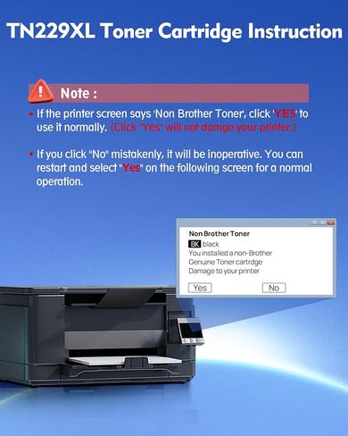 TN229XL Black Toner Cartridge Compatible with Brother MFC-L3780CDW HL-L3280CDW HL-L3220CDW MFC-L3720CDW HL-L3295CDW HL-L3300CDW Printers(1 Pack TN229) in Saudi Arabia