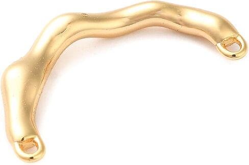 UR URLIFEHALL 10 Pcs Real 18K Gold Plated Charms Brass Heart Charms Hollow Heart Linking Rings with Jump Ring for DIY Earrings Necklace Bracelet Making in Saudi Arabia