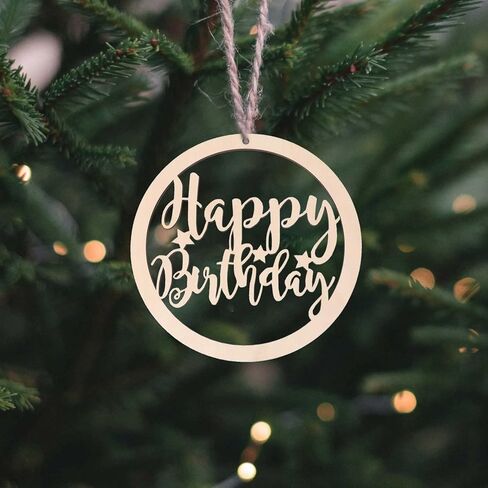 12pcs عيد ميلاد سعيد الخشب DIY قواطع الفراغات الخشبية عيد ميلاد سعيد جولة على شكل حلي معلقة مع حفرة الحبال Hempt العلامات الخشبية لدش الطفل ديكورات حفلة عيد ميلاد الطفل in Kuwait