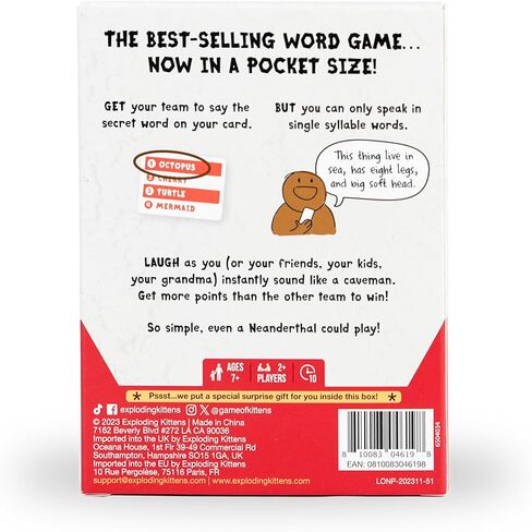 Exploding Kittens Really Loud Librarians Grab & Game 2+ Players - Ages 8+ - 15 Minutes to Play - Travel Sized Word Shouting Game - Easter Basket Stuffer - Ideal for Easter Party, Family, Kids & Adults in Kuwait