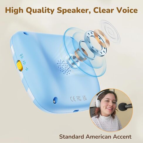 Talking Flash Cards for Toddlers 1-5 Clear Voice & Thick Cards & Easy to Slide in and Out, Independent Play & Speech Development Toys, 16 Topics in Kuwait