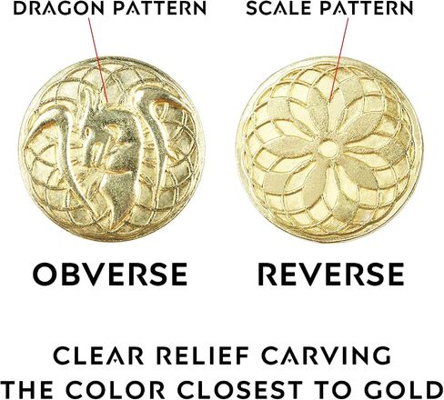 50 PCS Gold Coins & PU Leather Bag, DND Metal Coins, Fantasy Coins Treasure for Board Games, Fake Coins As Game Tokens for Dungeons & Dragons, Tabletop TTRPG Games Medieval Retro Accessories Addons in Kuwait