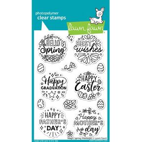 Lawn Fawn LF2782 Magic Spring Messages Clear Stamp Set