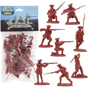LOD Revolutionary War British Regular Army - 16 Red Soldier Figures 1:32 Scale