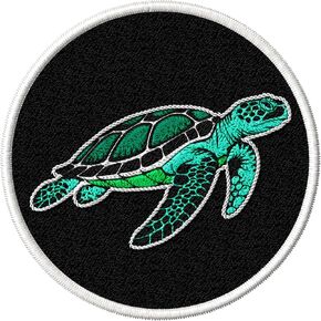 Turtle Patch Embroidered Iron on Patches for Clothes Backpacks Bags Jeans Jackets Size 3" ID45095