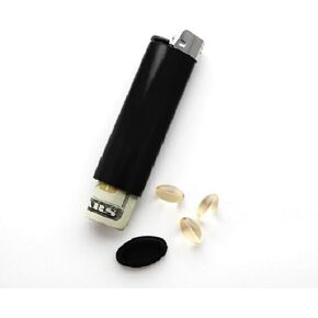 Stash Lighter Diversion Secret Safe Hidden Compartment Pill Safe Black Color (1PC)