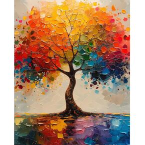Arpilul Tree of Life Paint by Number for Adults-Paint by Number, Paint by Numbers for Adults Beginner, Adult Paint by Number Kits on Canvas for Home Wall Art Decoration and Gifts 16x20Inch(Z-YH21)