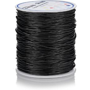 0.8 mm Elastic Bracelet String, 100 m(109 Yards) of Crystal Clear Elastic Cord for Bracelets, Necklaces, Beading and Jewelry Making (Brown)