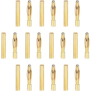 10 Pairs 2.0 mm Female/Male Bullet Banana Terminals Connectors Replacement,for RC Battery Motor Accessories