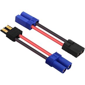 EC5 to TR Adapter,TR to EC5 Connector with 1.57inch Wires RC LiPo Battery Connectors (TR to EC5)