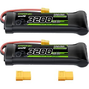 OVONIC 8.4V Flat NiMH Battery 3200mAh 7 Cell RC Battery with XT60 and TRA Connector