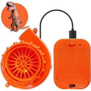 Wittocs Halloween Costume Fan for Dinosaur or Doll Mascot Head or Mini Blower Fan Inflatable Game Clothing Suits, Orange (Upgraded Version)