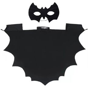 Kids Children Bat Wings Costume Cosplay Dress Up Accessories, Vampire Wings Black Wing Cloak Cape with Mask