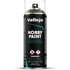 Vallejo - Hobby Paint Spray AFV | US Olive Drab 400 ml. (13.5 fl.oz.) | Creates Perfect Matt and Self Levelling Finish | Equipped with 2 Different Nozzles