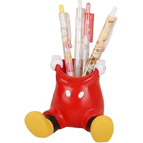 Cartoon Mouse Desk Pen Pencil Pot Holder Makeup Brush Holders Resin Pen Container Organizer Stationery Home Office Decoration Birthday Gifts