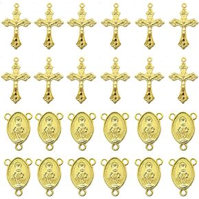 100PCS Cross Alloy Charms, Antique Silver Plated Cross Pendants Findings Charm, Jesus Cross Alloy Charms, Cross Alloy Dangle Charms for Keychain Necklace Bracelet Earrings Jewelry Making DIY Crafts
