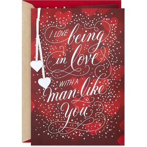Hallmark Valentine's Day Card for Husband (Red Brush Scrolls),0599VFE7722