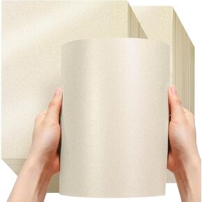 Jutom 500 Sheets Shimmer Cardstock 8.5 x 11 Inch Shimmer Paper Metallic Paper Cardstock 80lb 230gsm Double Sided Printer Paper for Weddings Birthdays Craft Certificates DIY Cards (Pearl White)