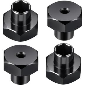 MOHERO 4Pcs 5mm to 12mm(+10mm) Wheel Hex Hubs Adapters RC Hex Combiner for 1/10 WPL D12 1/24 Axial SCX24 RC Car Truck Upgrade Parts