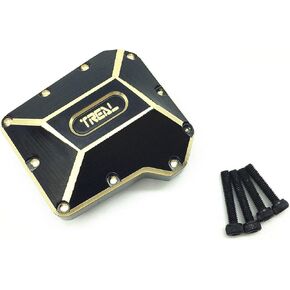 Treal Brass Axle Diff Cover Heavy Weight 70g/PC Front and Rear Axles Housing Cover Upgrades for 1/10 TRX4 TRX-4 Crawler(Black)