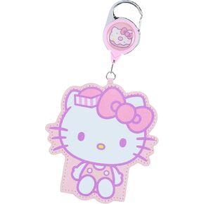 Hello Kitty and Friends Snack Shop Hello Kitty Retractable ID Badge Reel Lanyard Keychain with Lobster Claw Clasp